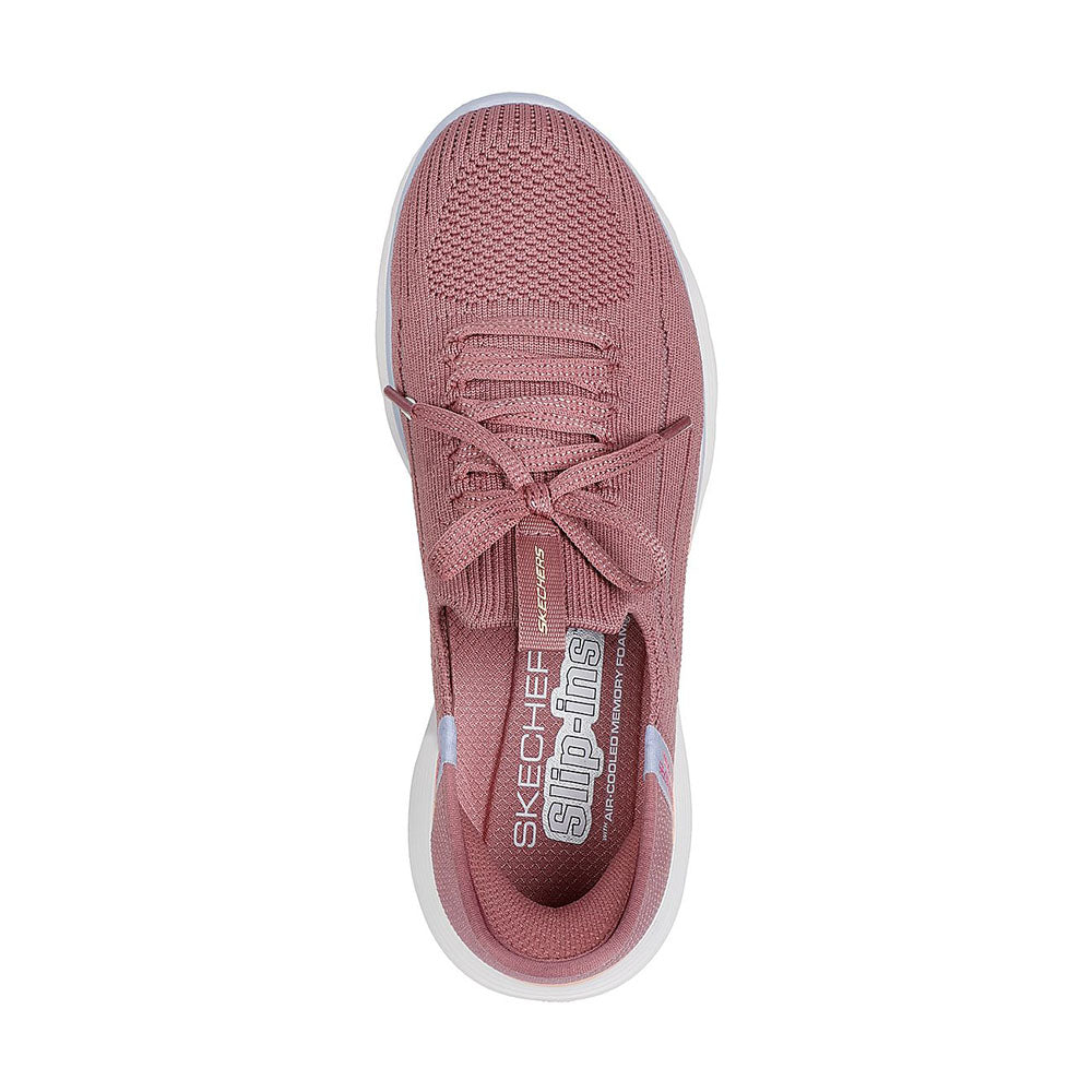 skechers air cooled memory foam pink