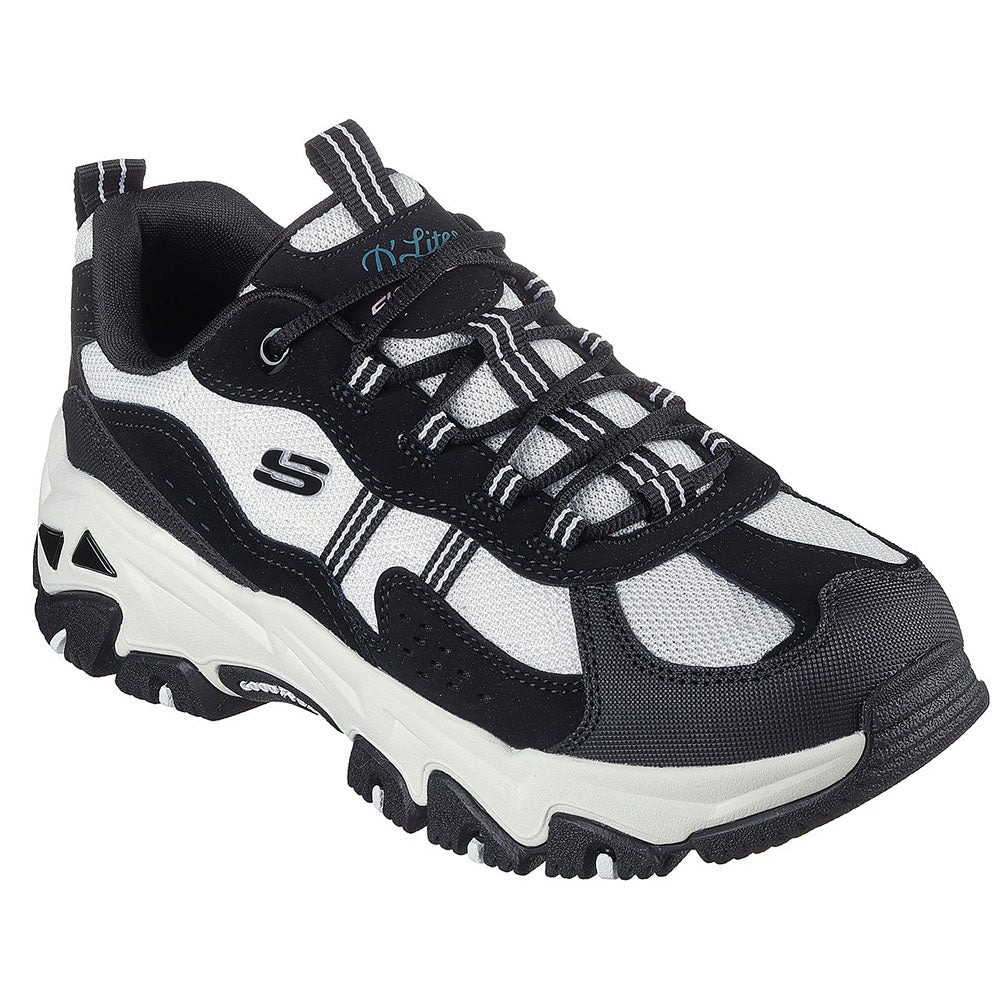 skechers d'lites memory foam lace up sneaker