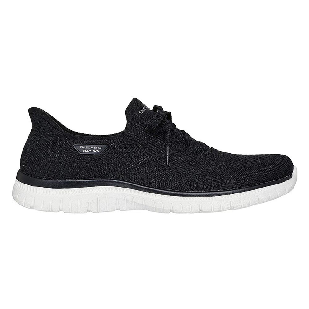 skechers air cooled memory foam black and white