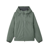 Diamond Woven Quilted Hooded Jacket