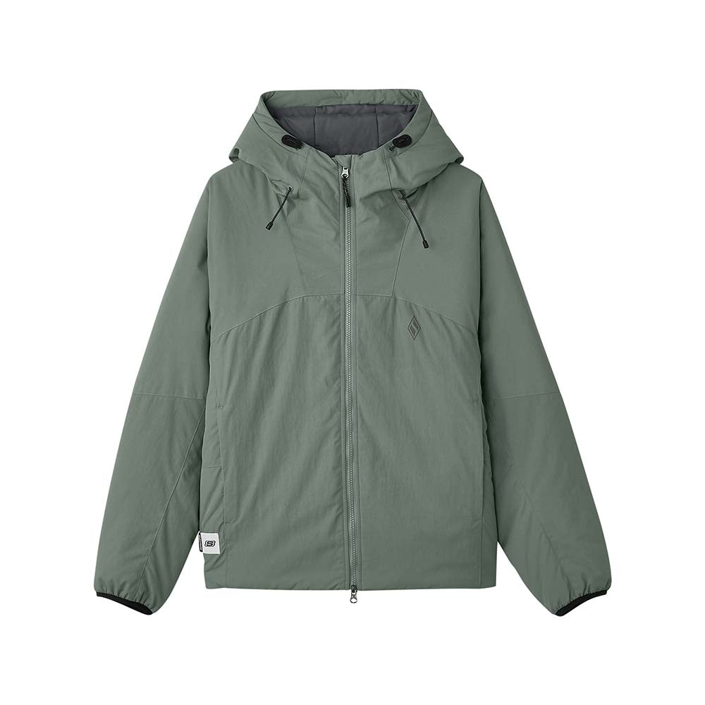 Diamond Woven Quilted Hooded Jacket