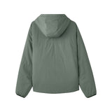 Diamond Woven Quilted Hooded Jacket