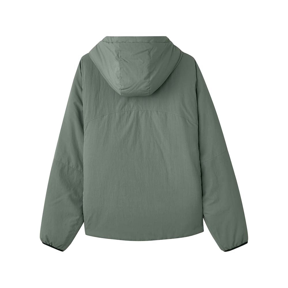 Diamond Woven Quilted Hooded Jacket