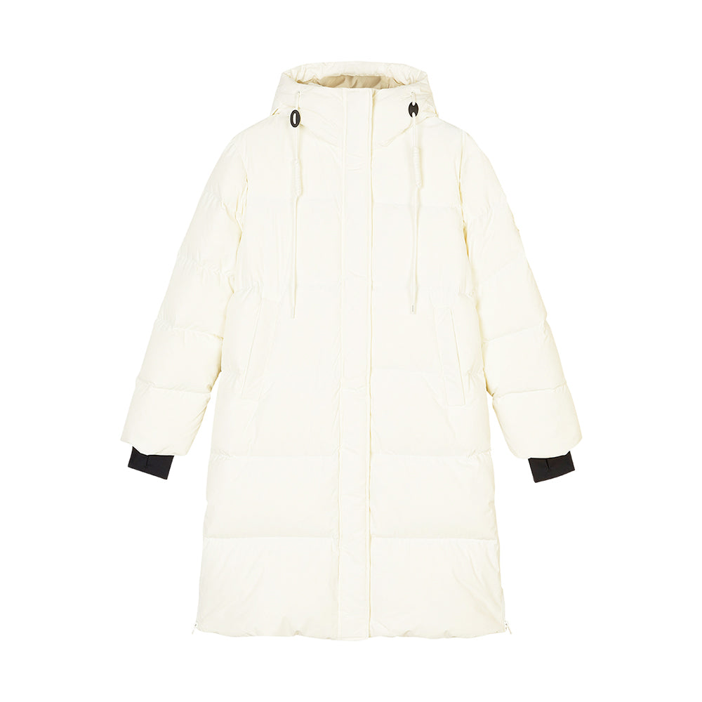 Skechers Sport-Utility Woven Down Coat women's lifestyle jacket in Marshmallow