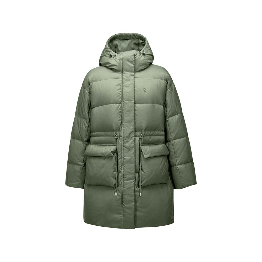 Skechers Diamond Woven Down Coat women's lifestyle jacket in Agave Green