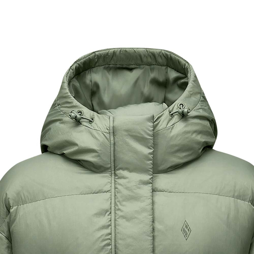 Skechers Diamond Woven Down Coat women's lifestyle jacket in Agave Green - alternate view 3