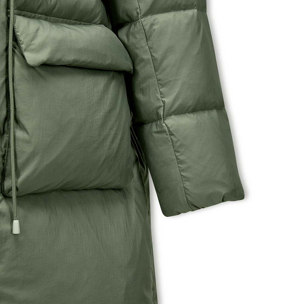 Skechers Diamond Woven Down Coat women's lifestyle jacket in Agave Green - alternate view 4