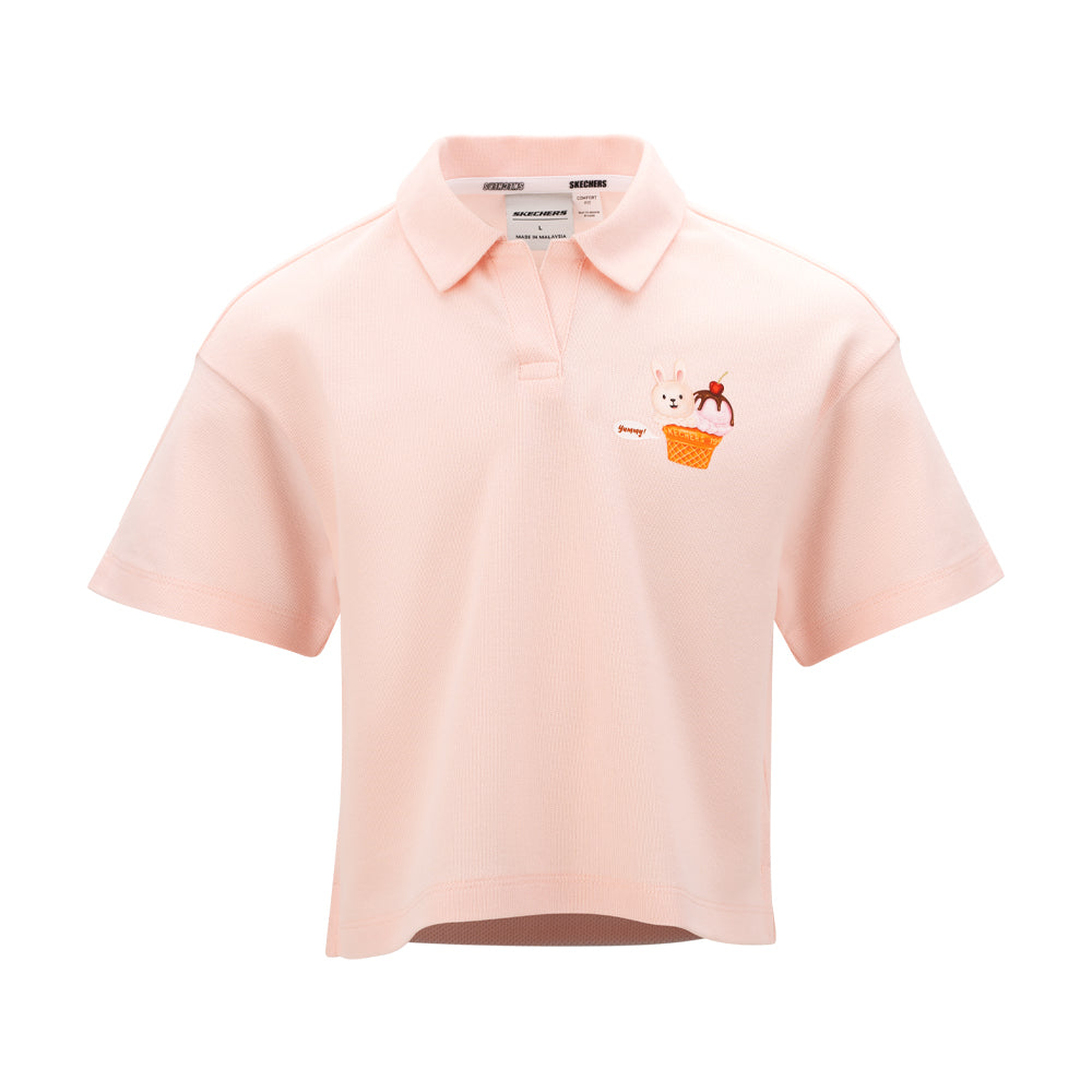 Food Truck Cropped Polo Shirt