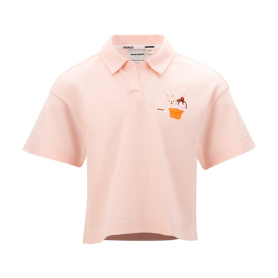 Food Truck Cropped Polo Shirt