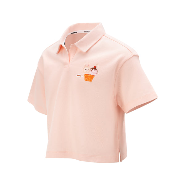 Food Truck Cropped Polo Shirt