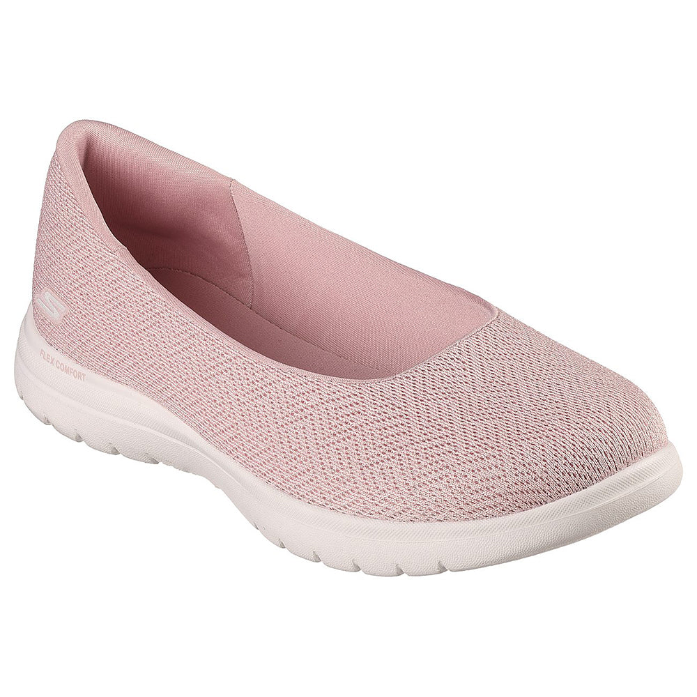 Skechers go step mesh ballet slip-on shoes Clearance