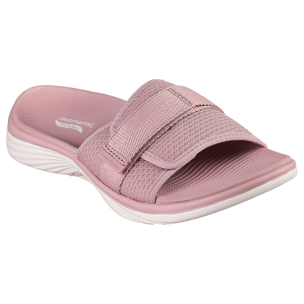 skechers sandals navy blue