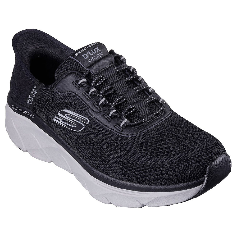 Skechers Men Slip-Ins Sport D'Lux Walker 2.0 | Black/Gray Shoes ...