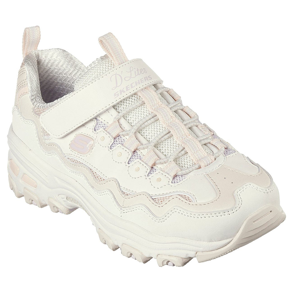 skechers d lites sandals white